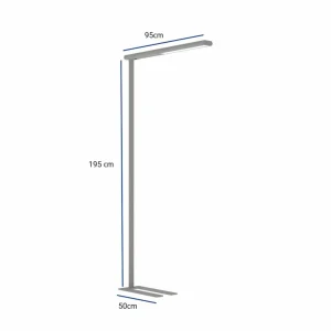 Shop Lampadaire de bureau LED jet, argenté Éclairage De Bureau