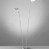 Sale Lampadaire LED Dent, dimmable, CCT, 2 x 8W nickel Éclairage De Bureau