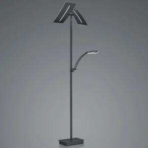 Cheap Lampadaire LED Dual avec liseuse, noir Éclairage De Bureau