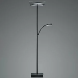 Cheap Lampadaire LED Dual avec liseuse, noir Éclairage De Bureau