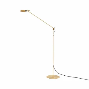 Cheap Lampadaire LED Tema, réglable, doré Éclairage De Bureau