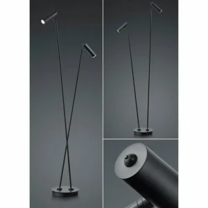 Best Sale Lampadaire LED Tom, à 2 lampe, noir Éclairage De Bureau