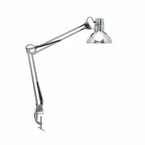 Store Lampe à pince study, argenté brillant Éclairage De Bureau