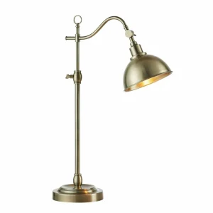 Online Lampe à poser Domego, argent antique, fer, hauteur 74 cm Éclairage De Bureau