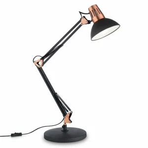 Hot Lampe à poser Wally à bras articulé, noir / cuivré Éclairage De Bureau