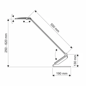 Shop Lampe de bureau LED solaris, anthracite Éclairage De Bureau