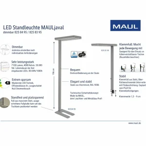 Sale Lampe de table LED javal, argent, pied à pince Éclairage De Bureau