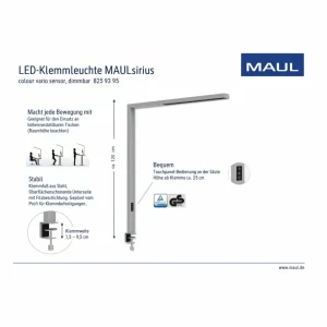 Best Lampe de table LED sirius, noir, pied à pince Éclairage De Bureau