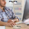 Fashion Lampe de table LED Puk Table Twin chrome mat Éclairage De Bureau