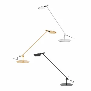 Outlet Lampe de table LED Tema, réglable, noire Éclairage De Bureau
