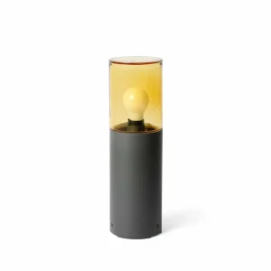 Flash Sale Lampe pour socle Kila, gris foncé/ambre, aluminium/verre, hauteur 40 cm Éclairage Extérieur Professionnel