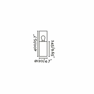 Flash Sale Lampe pour socle Kila, gris foncé/ambre, aluminium/verre, hauteur 40 cm Éclairage Extérieur Professionnel