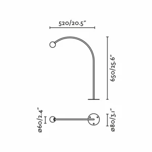 Sale Lampe pour socle LED Cuca, noir, acier inoxydable/verre, hauteur 65 cm Éclairage Extérieur Professionnel