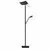 Shop Lampe sur pied LED Evolo CCT avec liseuse LED, noir Éclairage De Bureau