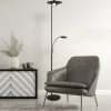 Shop Lampe sur pied LED Zenith, liseuse LED, CCT, métal, noir Éclairage De Bureau
