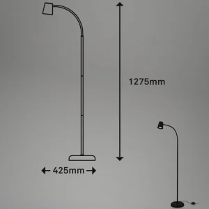 Cheap Lampe sur pied Skriva, réglable, GU10, noir Éclairage De Bureau