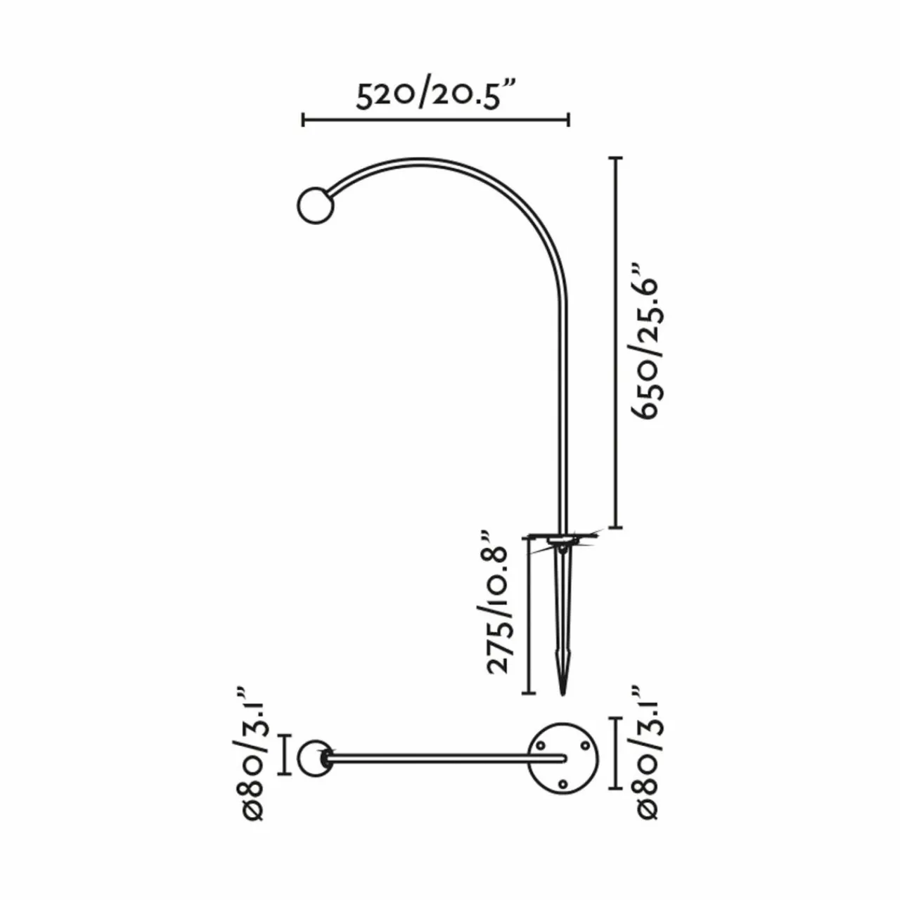 lampe_sur_piquet_led_cuca_noir_acier_inoxydableverre_hauteur__cm_1.webp Best Sale Lampe sur piquet LED Cuca, noir, acier inoxydable/verre, hauteur 65 cm Éclairage Extérieur Professionnel