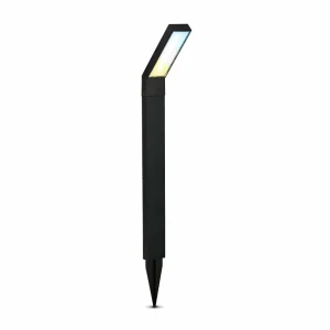 Cheap Lampe sur piquet LED solaire 3796015, noir, plastique, CCT Éclairage Extérieur Professionnel