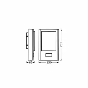 Shop Applique d'extérieur LED Endura Style, gris foncé, capteur Éclairage Extérieur Professionnel