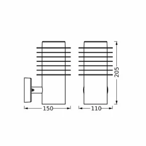 New Applique d'extérieur LED Endura Style Rondo, acier inoxydable Éclairage Extérieur Professionnel