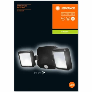 Flash Sale Battery Spotlight applique ext. 2 l noire Éclairage Extérieur Professionnel