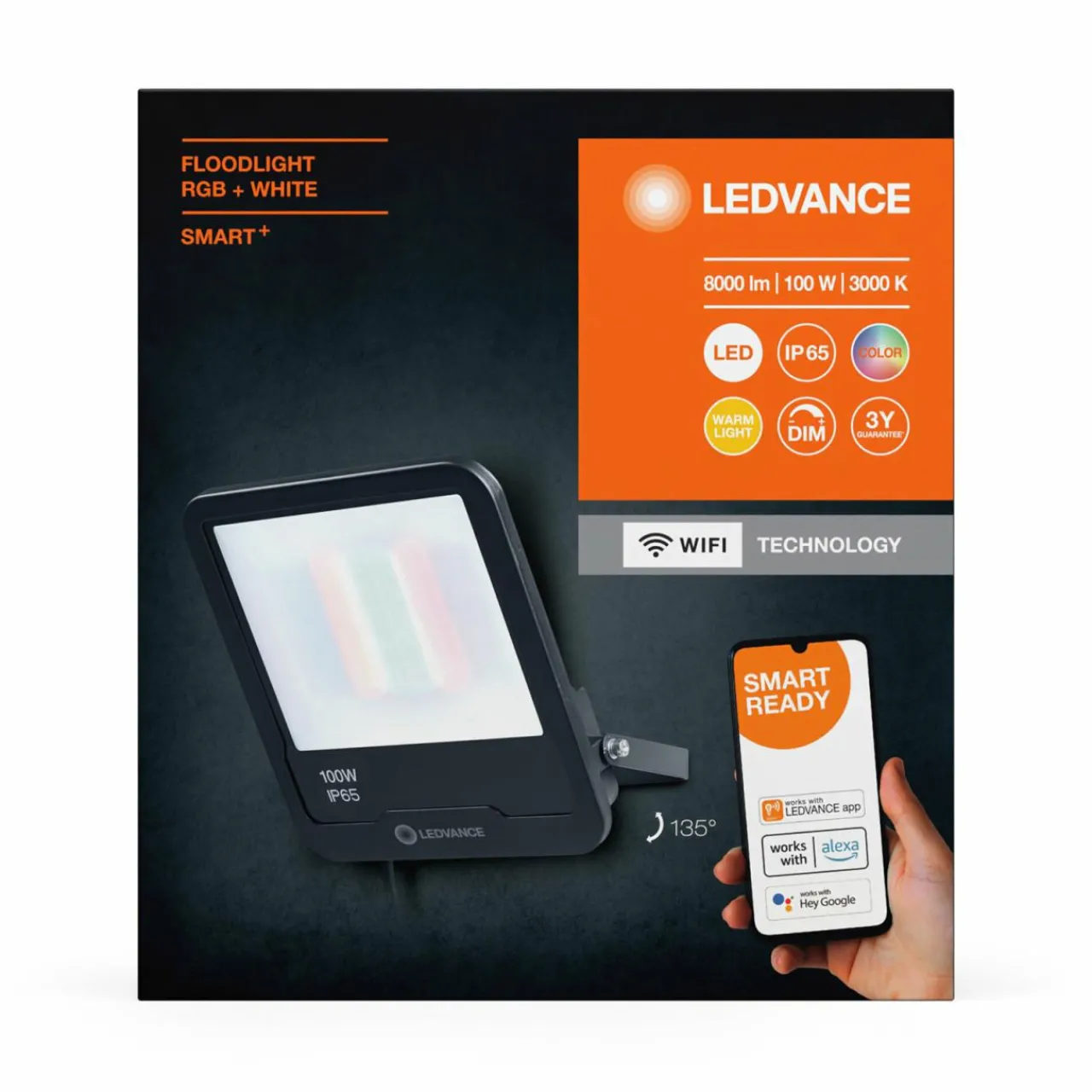 ledvance_smart_wifi_floodlight_rgbw_noir_w_4.webp Store WiFi Floodlight, RGBW noir 100W Éclairage Extérieur Professionnel