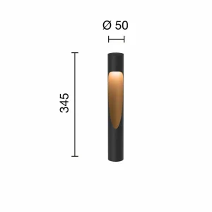 Outlet Flindt 35 avec pièce de terre 840 noir Éclairage Extérieur Professionnel