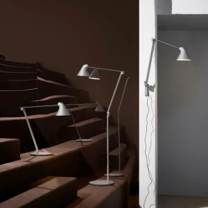 Outlet NJP lampadaire LED 3 000K gris clair Éclairage De Bureau