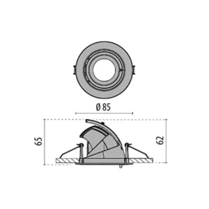 Hot Luminaire encastrable EB431 LED Spot blanc 4 000K Éclairage De Bureau