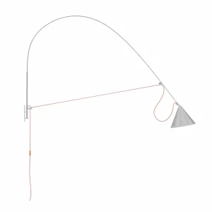 Outlet Applique murale LED AYNO XL, gris/orange, 4.000 K 220 cm Éclairage De Bureau