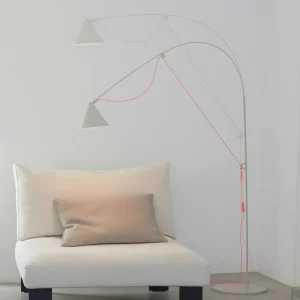 Store AYNO L lampadaire gris/orange 3 000 K Éclairage De Bureau