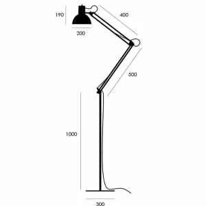 Clearance lampe sur pied à ressort, blanc, aluminium, ajustable Éclairage De Bureau
