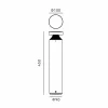 Fashion lampe pour socle LED Mona, Ø 10 cm, aluminium, hauteur 45 cm Éclairage Extérieur Professionnel