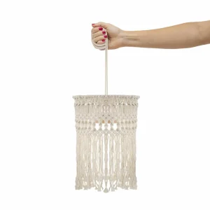 New suspension LED rechargeable Mykonos, blanc, coton Éclairage Extérieur Professionnel