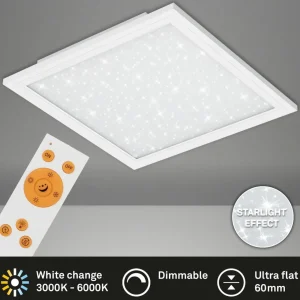 Cheap Panneau LED Pallas, blanc, intensité variable, CCT, 59,6x59,6cm Éclairage De Magasins