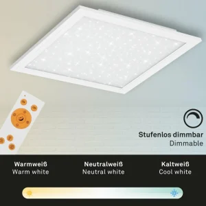 Cheap Panneau LED Pallas, blanc, intensité variable, CCT, 59,6x59,6cm Éclairage De Magasins