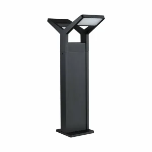 Store Borne lumineuse LED Juntea, anthracite, détecteur, à 2 lampes. Éclairage Extérieur Professionnel