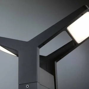 Store Borne lumineuse LED Juntea, anthracite, détecteur, à 2 lampes. Éclairage Extérieur Professionnel