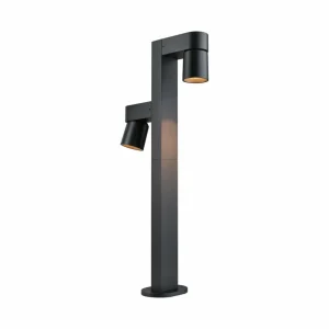 Cheap Borne lumineuse LED Kimu 2, anthracite, à 2 lampes, 2.200 K Éclairage Extérieur Professionnel