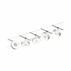 Cheap Circle système câble LED 5 lampes chromé Éclairage De Bureau