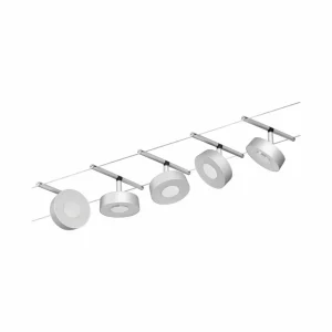 Cheap Circle système câble LED 5 lampes chromé Éclairage De Bureau