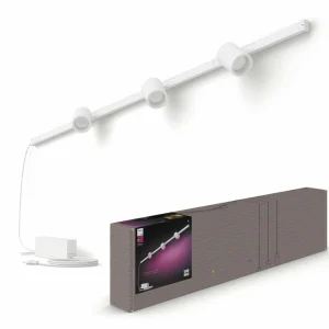 Outlet Perifo système sur rail 3x spots blanc Éclairage De Bureau