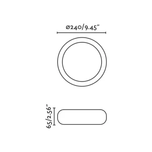 Cheap Plafonnier d'extérieur LED Anga, gris foncé, béton, Ø 24 cm Éclairage Extérieur Professionnel