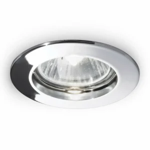 Outlet Plafonnier encastré Jazz, rond, GU10, chromé Éclairage De Magasins