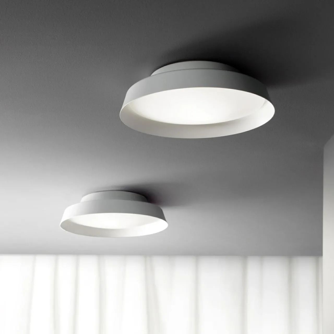 plafonnier_led_boop_cm_blancblanc_1.webp Best Sale Plafonnier LED Boop! Ø37 cm blanc/blanc Éclairage Extérieur Professionnel