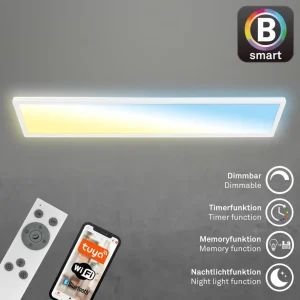 Online Plafonnier LED intelligent Tava, 98x20 cm, CCT, intensité variable Éclairage De Bureau