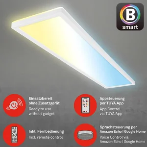 Online Plafonnier LED intelligent Tava, 98x20 cm, CCT, intensité variable Éclairage De Bureau