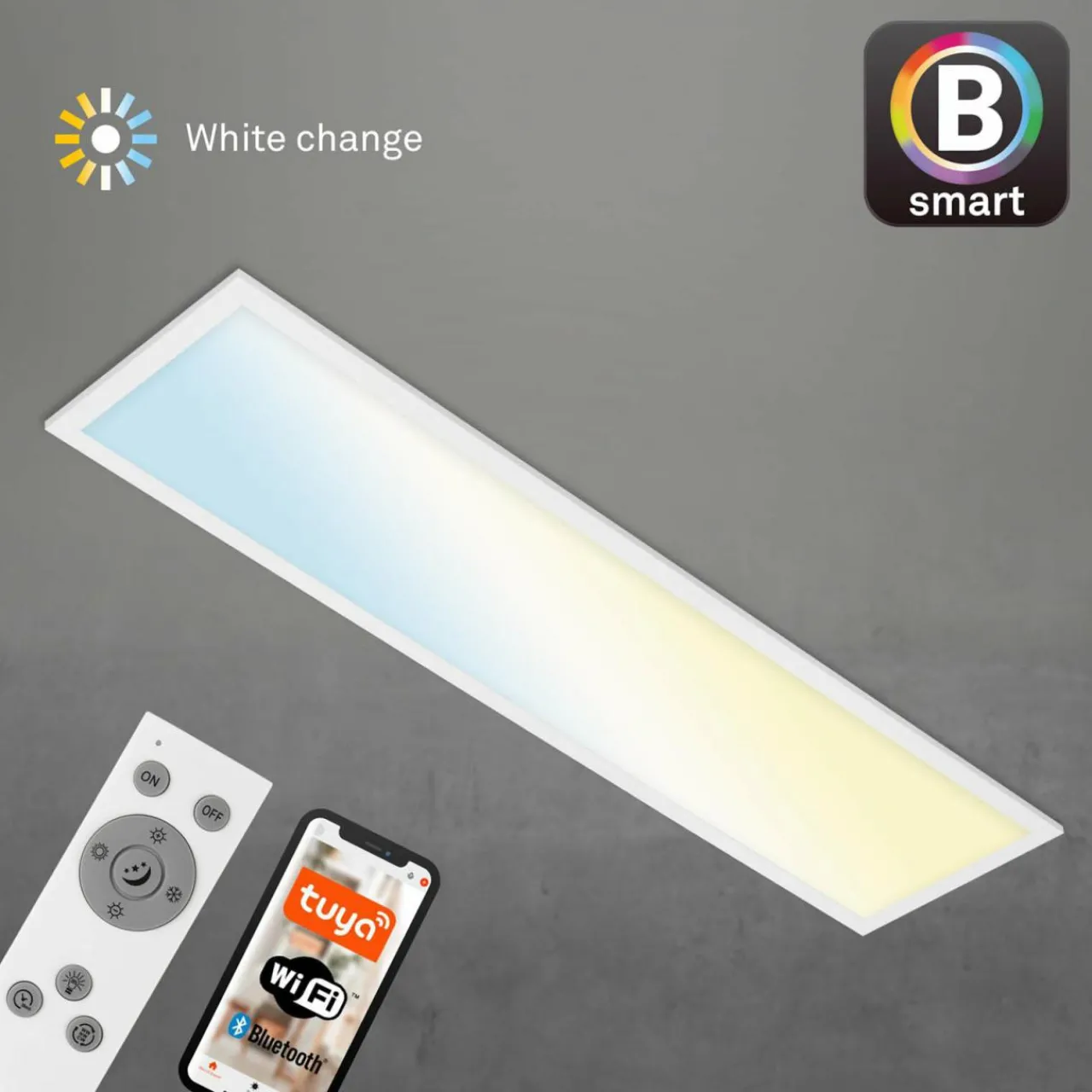 plafonnier_led_piatto_s_dimmable_cct_blanc_xcm_4.webp Online Plafonnier LED Piatto S dimmable CCT blanc 100x25cm Éclairage De Bureau