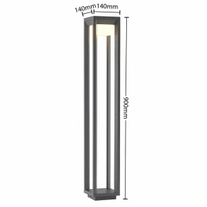 Store Gamion Borne lumineuse LED en aluminium, 90 cm Éclairage Extérieur Professionnel