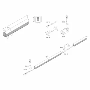 Outlet Réglette lumineuse LED EcoLite F HO en saillie, 3.000K, 115cm Éclairage Technique